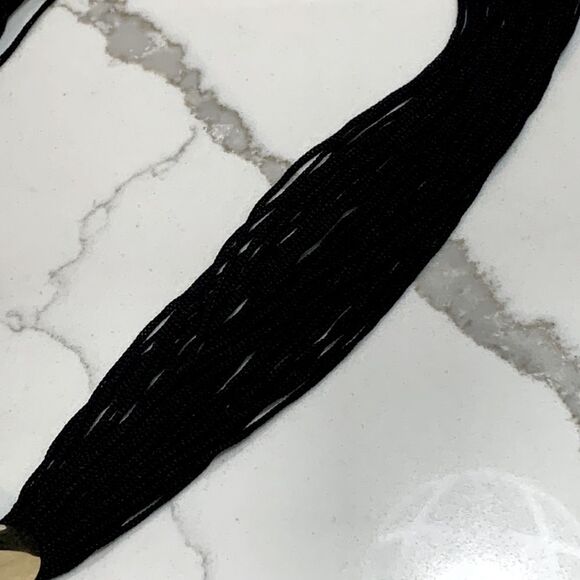 Macy’s | 22” Black Gold Tassel Women’s Strands Choker Necklace - Picture 5 of 11